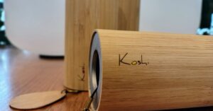 A Koshi chime, a handcrafted elemental wind chime for meditation and sound therapy.