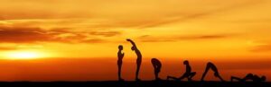 Surya Namaskar sun salutation yoga pose sequence for beginners and practitioners.